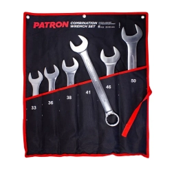 Набор ключей комбинированных 6 пр (33,36,38,41,46,50мм), на полотне PATRON P-5061P