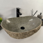 Раковина из речного камня RS-65521 61*39*15 0858