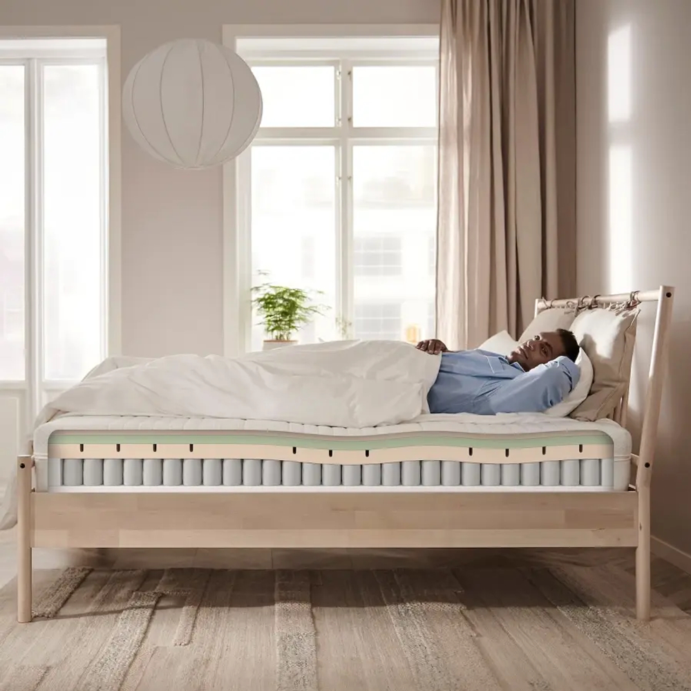 Матрас для двуспальной кровати - ÅNNELAND IKEA/ АННЕЛАНД ИКЕА, 140х200 см, белый