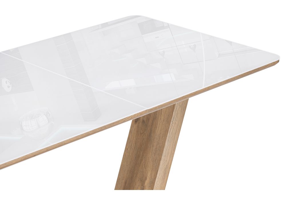 Стол Иматра 140(180)х80х75 белый / дуб вотан