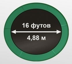 ARLAND Батут премиум 16FT с внутренней страховочной сеткой и лестницей (Dark green)