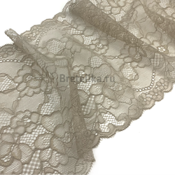 Кружево эластичное бежево-серое 17 см