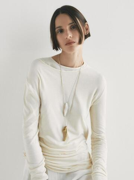 Massimo Dutti Цепочка с подвеской «Лесной орех», золотистый