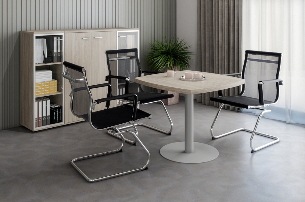 Шкаф высокий узкий со стеклом WING