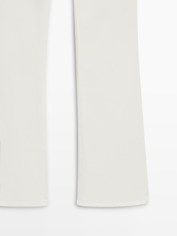 Massimo Dutti Джинсы-клеш зауженные, экрю