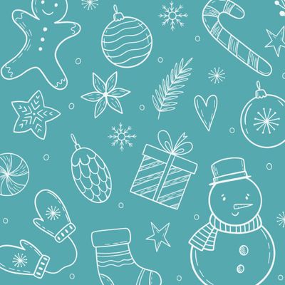 Узор с рождественскими элементами