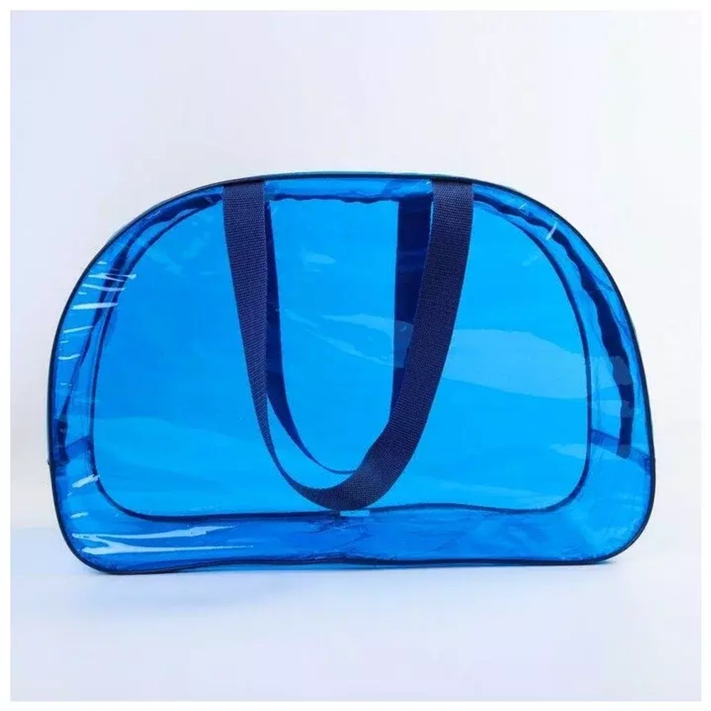 4927649 Сумка в роддом 30х45х20 ПВХ, цветная пленка, ручки рем. лента, цвет синий