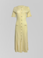 Платье 80659 трикотажное удлиненное на пуговицах и коротким рукавом