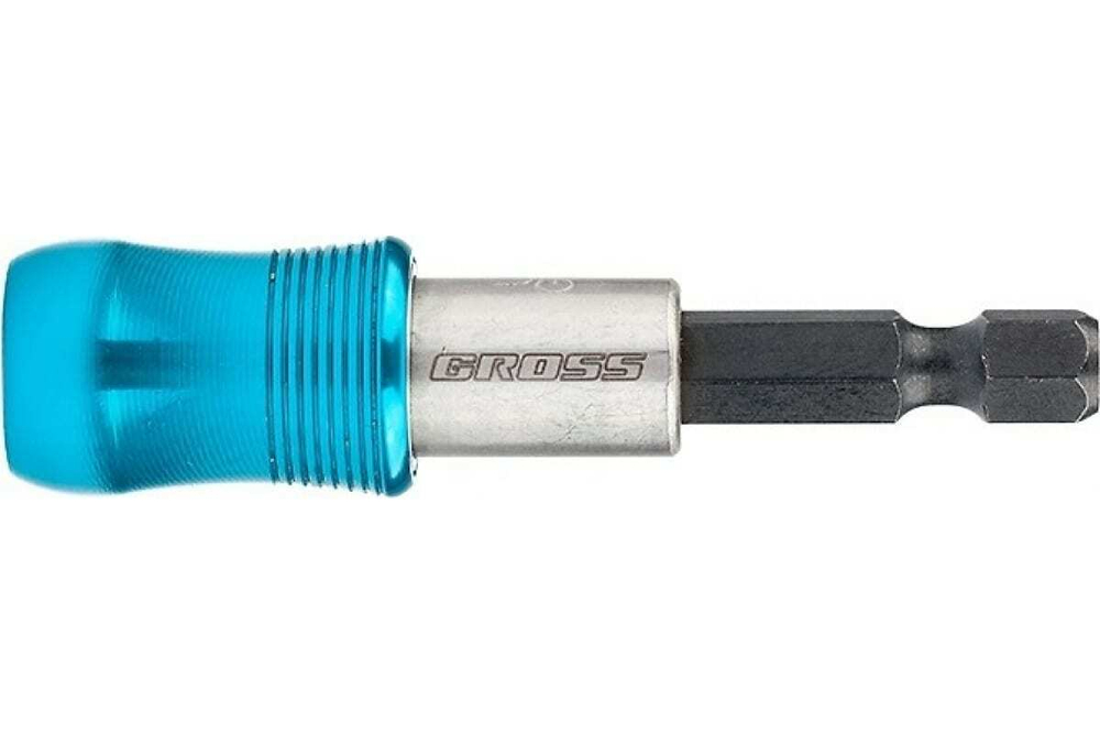 Адаптер для бит с держателем и двойным магнитом, 1/4"// Gross