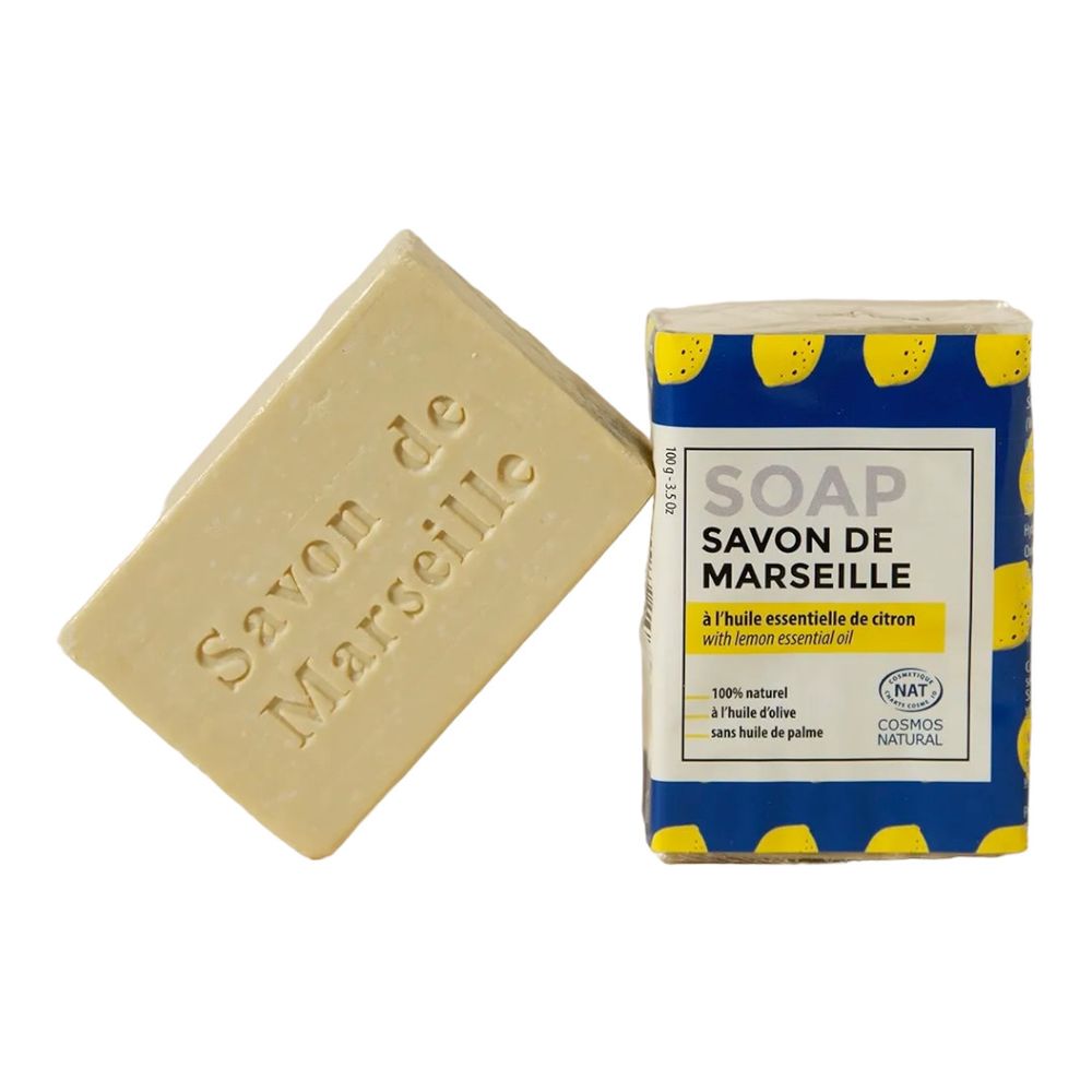 Марсельское мыло с эфирным маслом лимона, 100 г (Alepia)