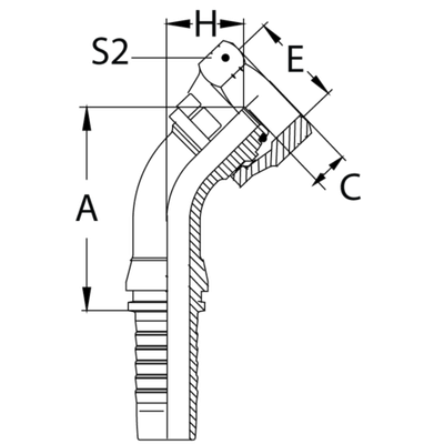 Фитинг DN 06 DKO-L (Г) 14x1.5 8 (45)