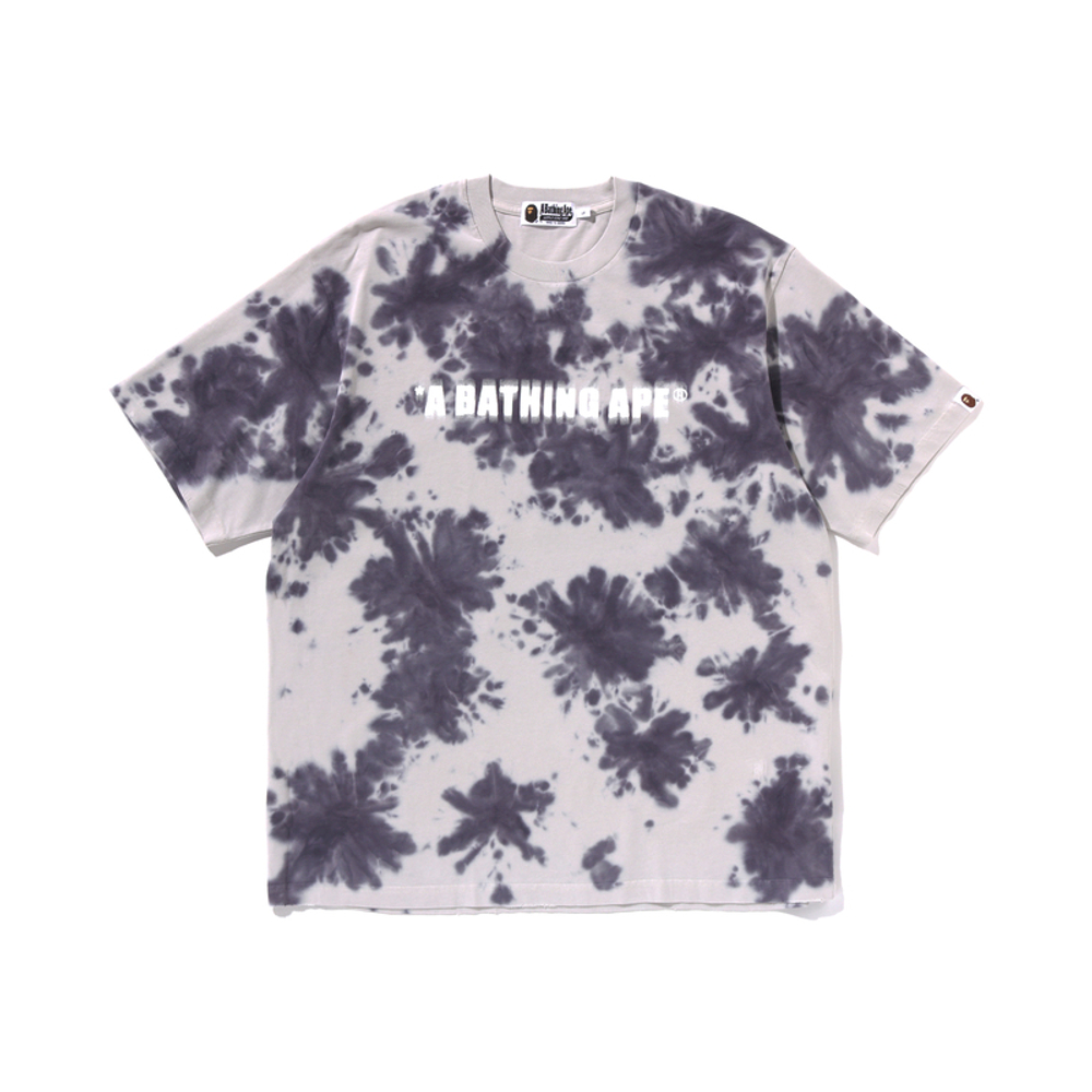 A Bathing Ape Destroyed Bleach Logo Relaxed Fit Tee серый