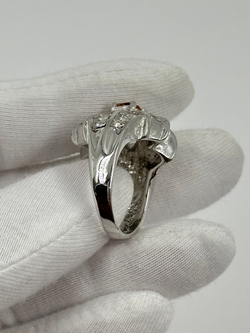 Кольцо с жёлтым кристаллом