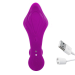 Фиолетовый массажёр с 9 режимами вибрации и пультом ДУ Bior Toys Cosmo Orgasm CSM-23176