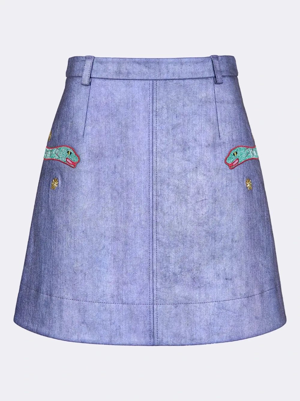 Юбка мини из денима с вышивкой OLA OLA