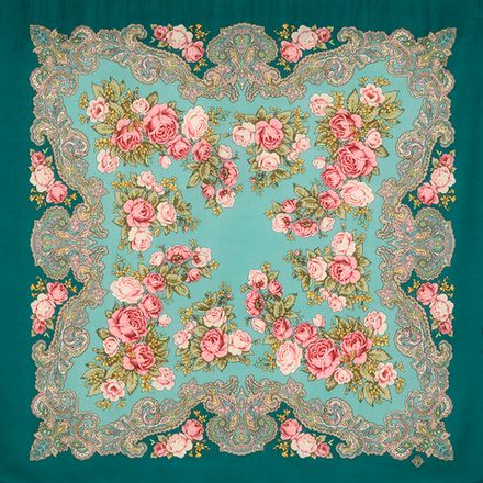 Павловопосадский платок Румянец 1540-9