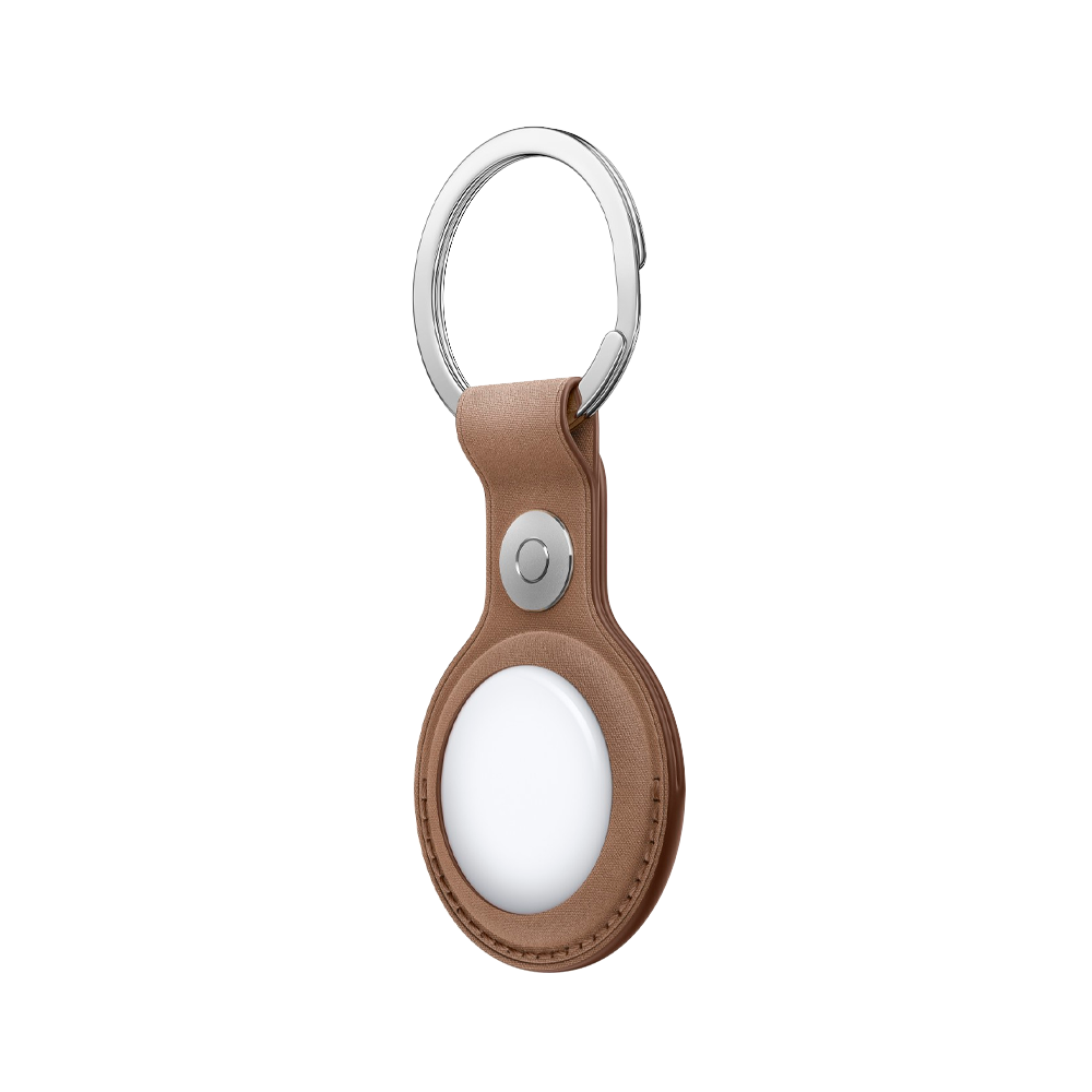Тканевый брелок с заводным кольцом Apple FineWoven Key Ring для AirTag, Taupe (Светло-бежевый)