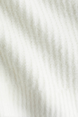 H&M Свитер в рубчик с капюшоном, белый