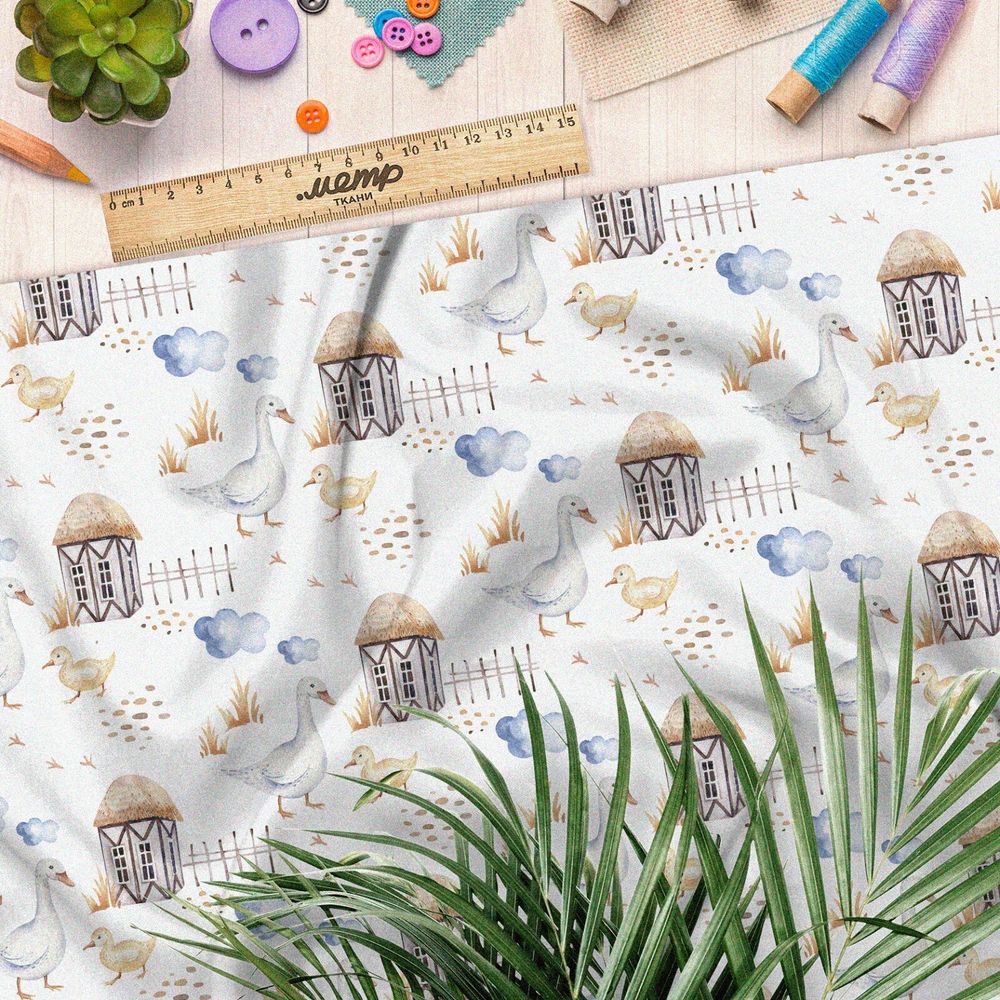 Ткань блэкаут мама гусыня