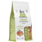 Корм для кошек сухой BRIT CARE "Cat Indoor Stool Odour Reduction" для взрослых кошек, с индейкой и лососем, 1,5 кг