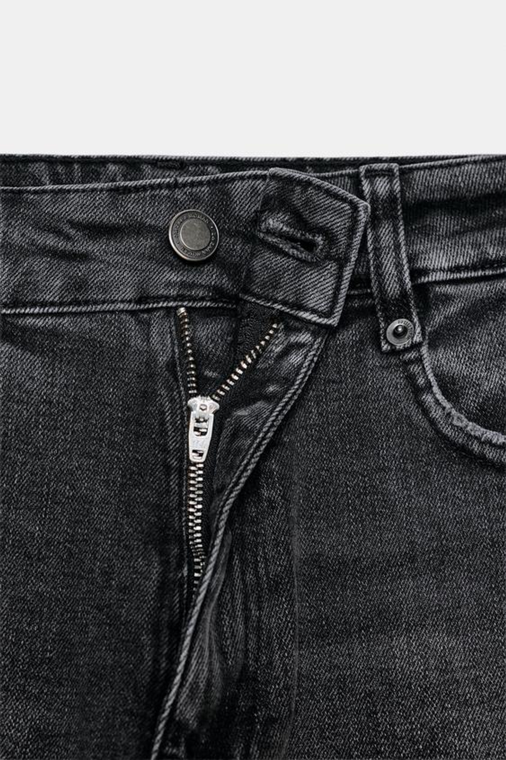 ZARA ДЖИНСЫ WIDE LEG С ВЫСОКОЙ ПОСАДКОЙ — ZW COLLECTION, СЕРЫЙ