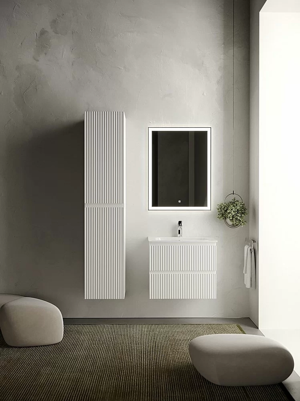 Тумба с раковиной Sancos SNOB R SNR60W 60 Bianco