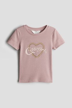 H&M Хлопковый топ, розовый