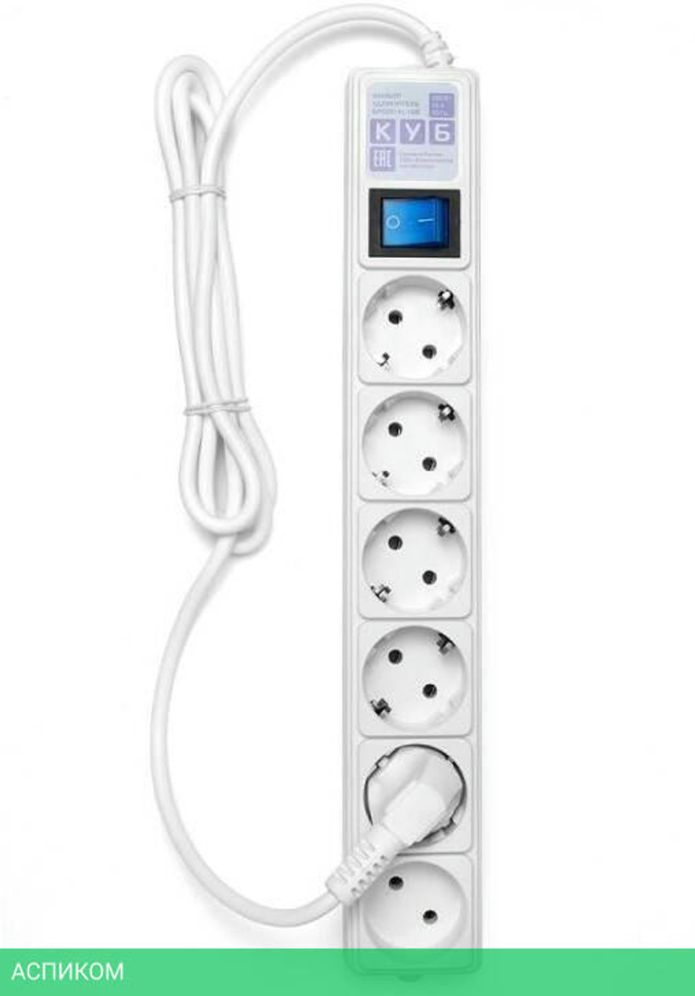 Сетевой фильтр Power Cube SPG(5+1)-16B-1.9М белый