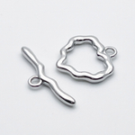 Замок-тоггл, цвет серебро, размер 15*15 мм, цена за 1 шт