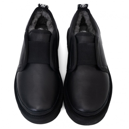 UGG Mens Slippers Flex Leather Black