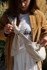 Сумка-слинг "Пони-Кенгурони" Льняная