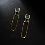 Серебряные серьги с малахитом Arte Shorangiz 20220341 Иран