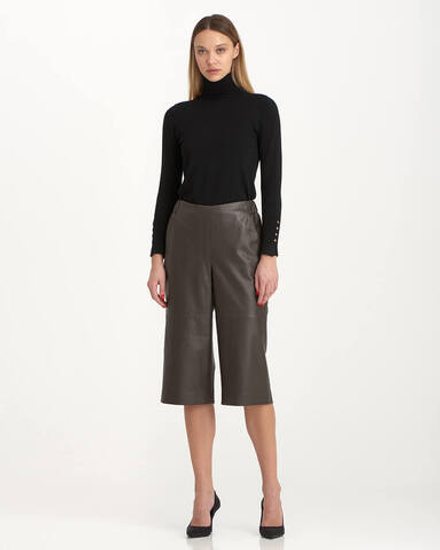 Бермуды из натуральной кожи