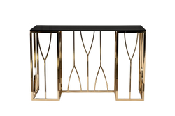 Консоль Garda Decor черно-золотая 13RXC3102-GOLD