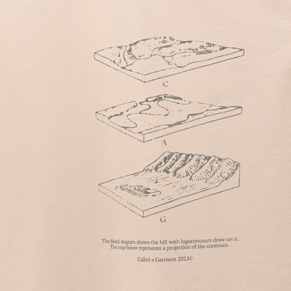 Футболка Called a Garment Diagram Какао