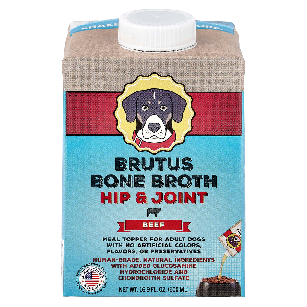 Brutus Bone Broth, добавка для бедер и суставов, для взрослых собак, говядина, 500 мл (16,9 жидк. унции)