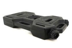 Канистра экспедиционная PRO 10 литров две горловины и заправочный носик (черная)