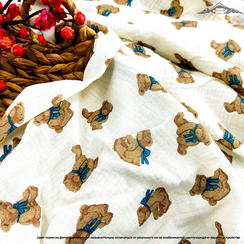 Муслин двухслойный принт №37 | ш.135 см | 120 г/м² | хлопок-100%