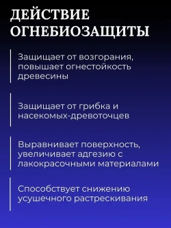 ОгнеБиоЗащита пропитка для дерева концентрат 1:15 с индикацией нанесения. II группа FIRE BIO PROF