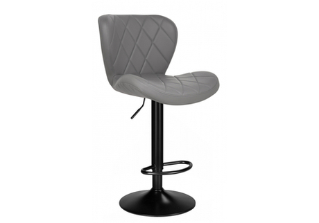 Барный стул Woodville Porch серый, черный, ножки черные