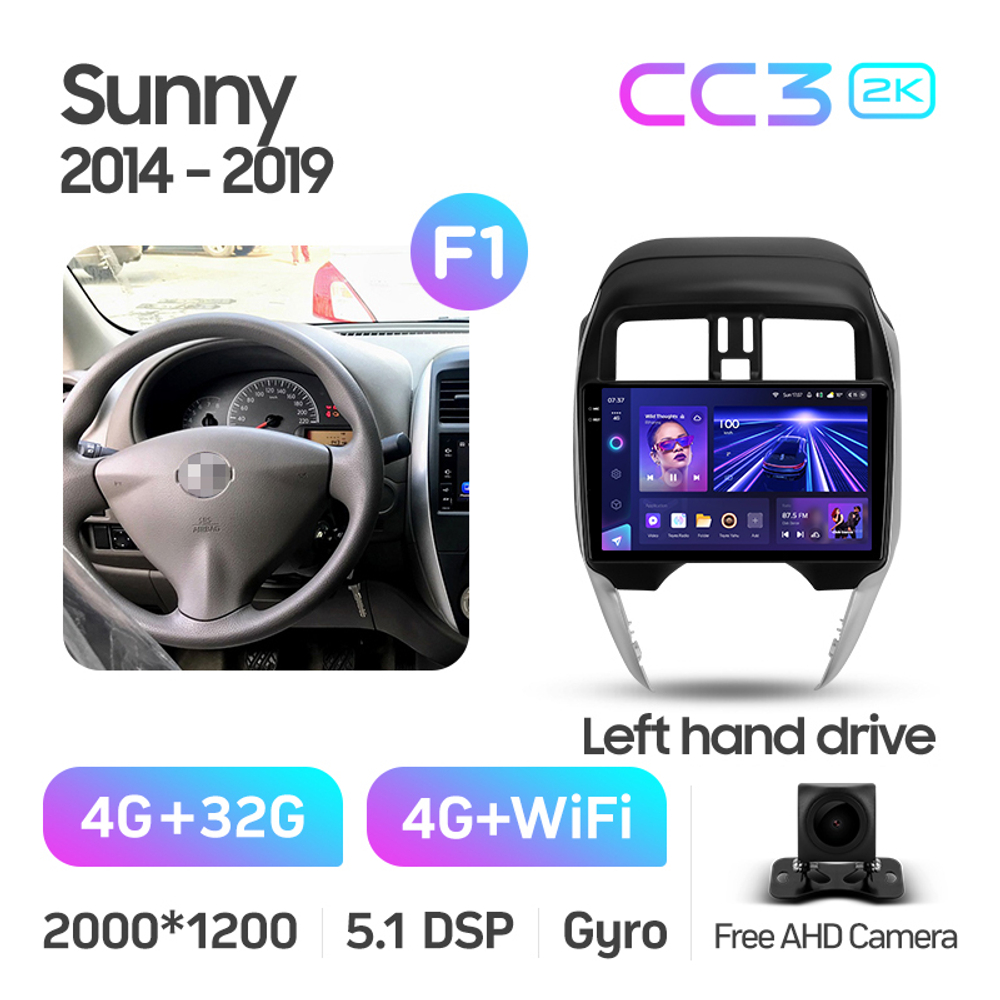Teyes CC3 2K 10,2"для Nissan Sunny 2014-2019