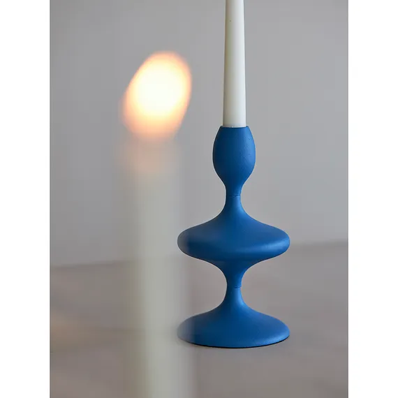 Подсвечник vivlend, 20 см, синий