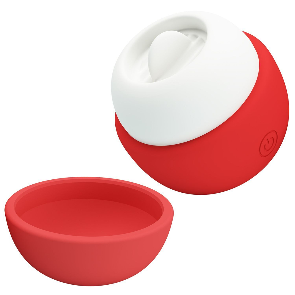 Красный клиторальный стимулятор в форме яблочка Apple Secret (Цвет: красный)