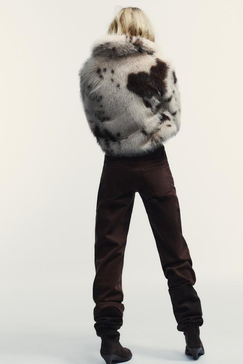 ZARA ДЖИНСЫ TRF WIDE-LEG С НИЗКОЙ ПОСАДКОЙ, ШОКОЛАДНЫЙ