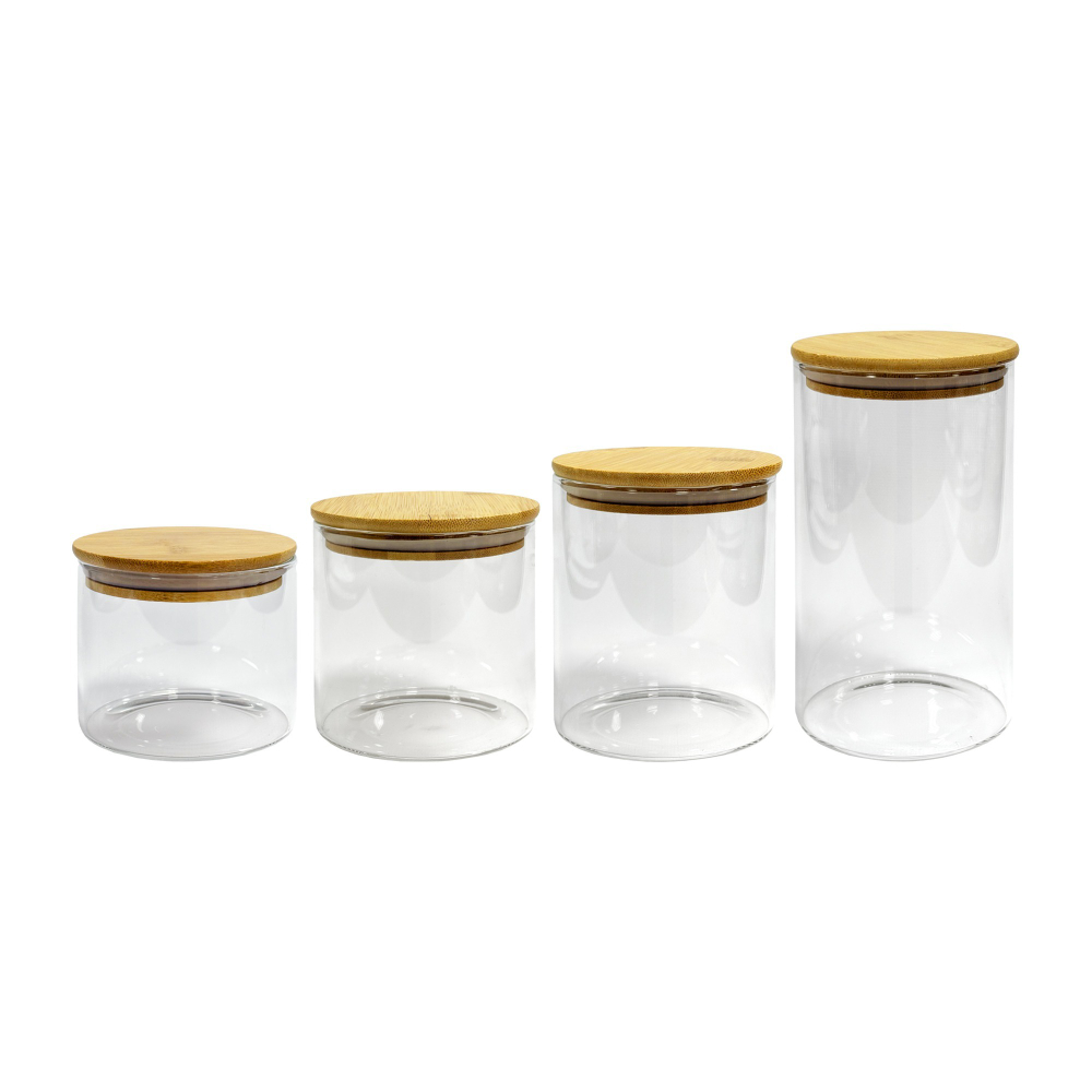Контейнер для продуктов с крышкой Nässla (600ml.), контейнер-стекло, крышка-бамбук