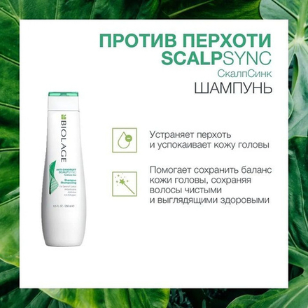 Matrix Biolage Scalp Sync Шампунь для волос от перхоти освежающий мятный 250мл