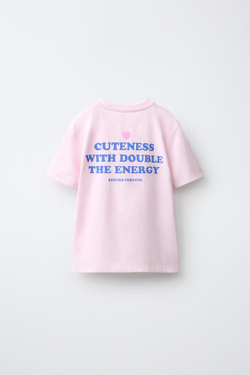 ZARA ФУТБОЛКА HELLO KITTY И KUROMI ©, РОЗОВЫЙ