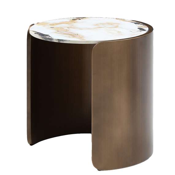 Журнальный столик Savoy Ø45х45 см, белая керамика