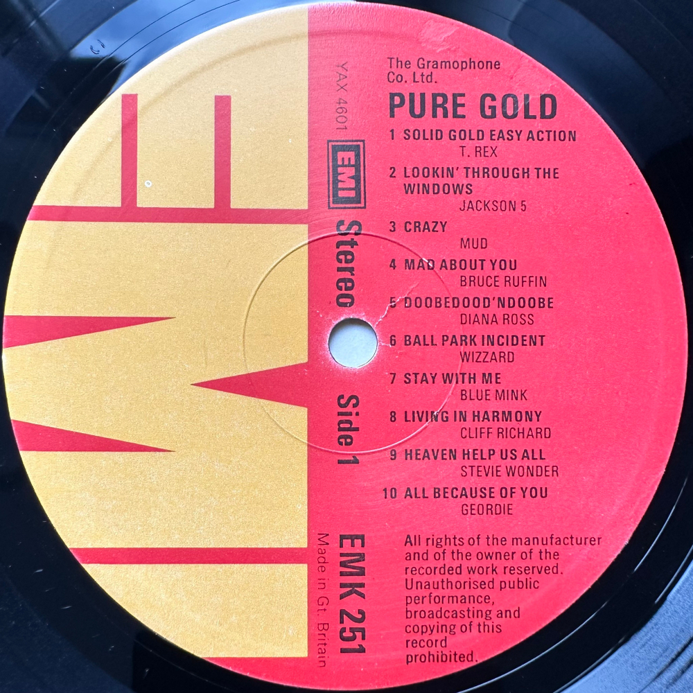 Сборник Pure Gold On EMI (Англия 1973г.)