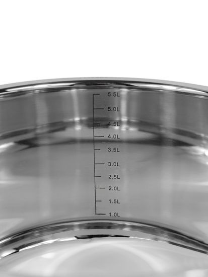 Кастрюля 5,5 л. из нержавеющей стали Kamille KM 5415 с крышкой